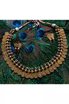 Georgeous  Gold Plated  Multicolour Necklace Set