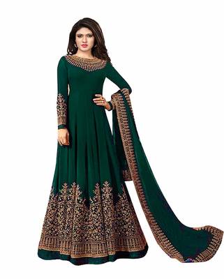 Green embroidered georgette salwar 1