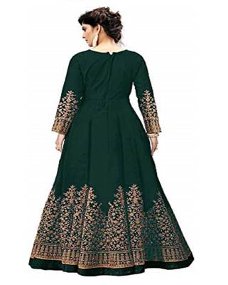 Green embroidered georgette salwar 3