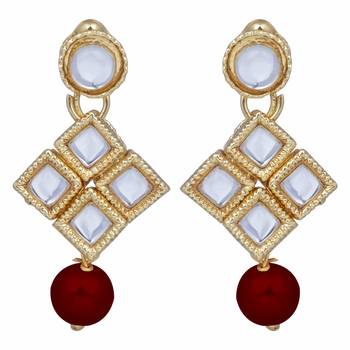 Traditional Pearl & Kundan Choker Necklace Set With Earrings For Women 4