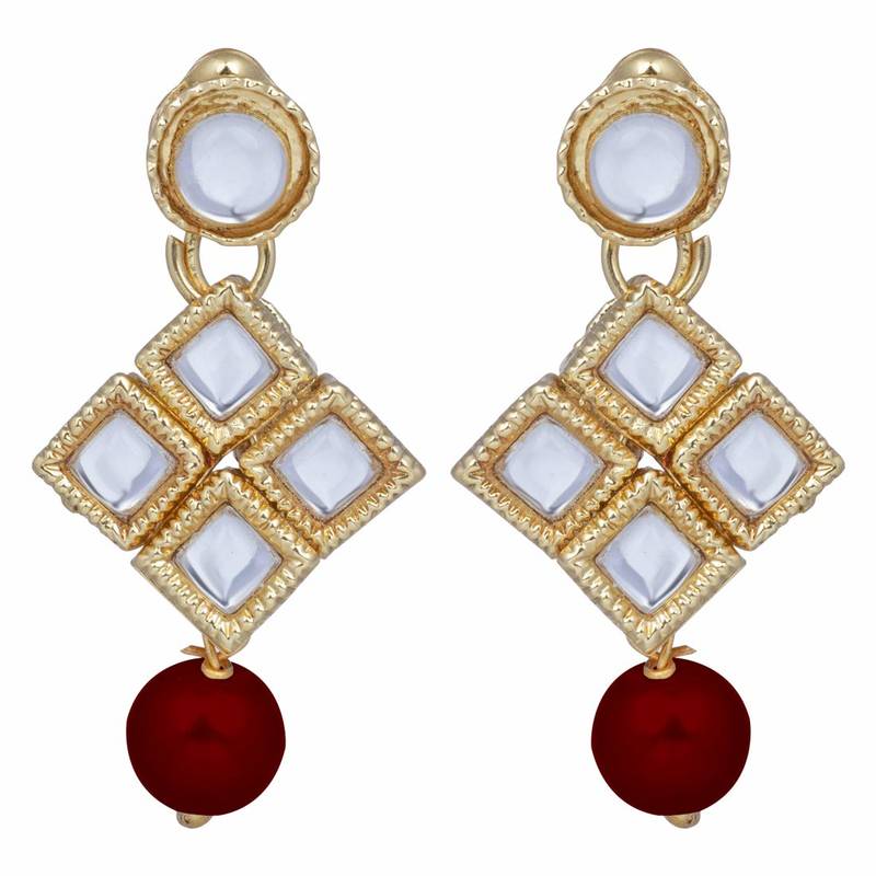 Traditional Pearl & Kundan Choker Necklace Set With Earrings For Women