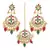 Traditional Gold Plated Pearl & Kundan Maang Tikka With Earring Set
