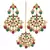 Traditional Gold Plated Pearl & Stone Studded Maang Tikka With Earring Set
