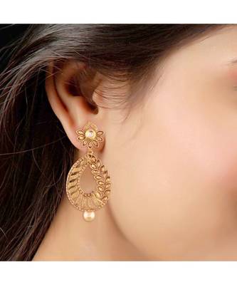 Gold Plated  Earring Set With Maang Tikka  For Women 2