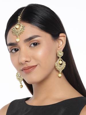 Earring Set With Maang Tikka  For Women 1