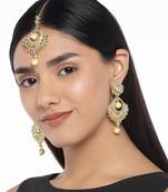 Earring Set With Maang Tikka  For Women