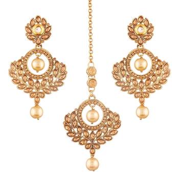 Earring Set With Maang Tikka  For Women 2