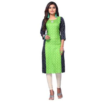 Green printed rayon kurtas-and-kurtis 1