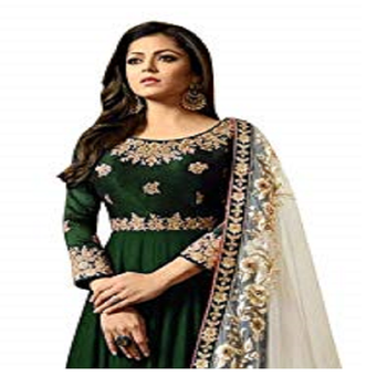 Green embroidered georgette salwar 2