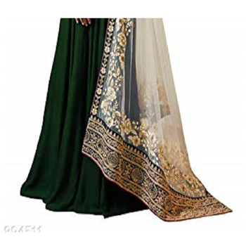 Green embroidered georgette salwar 3