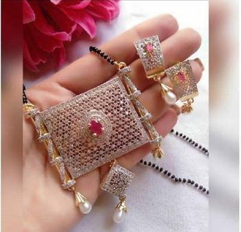 Pink diamond mangalsutra 1