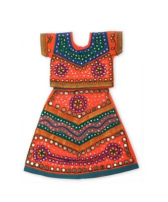 Orange/Blue Girls Chaniya Choli 1