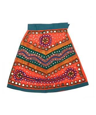Orange/Blue Girls Chaniya Choli 2