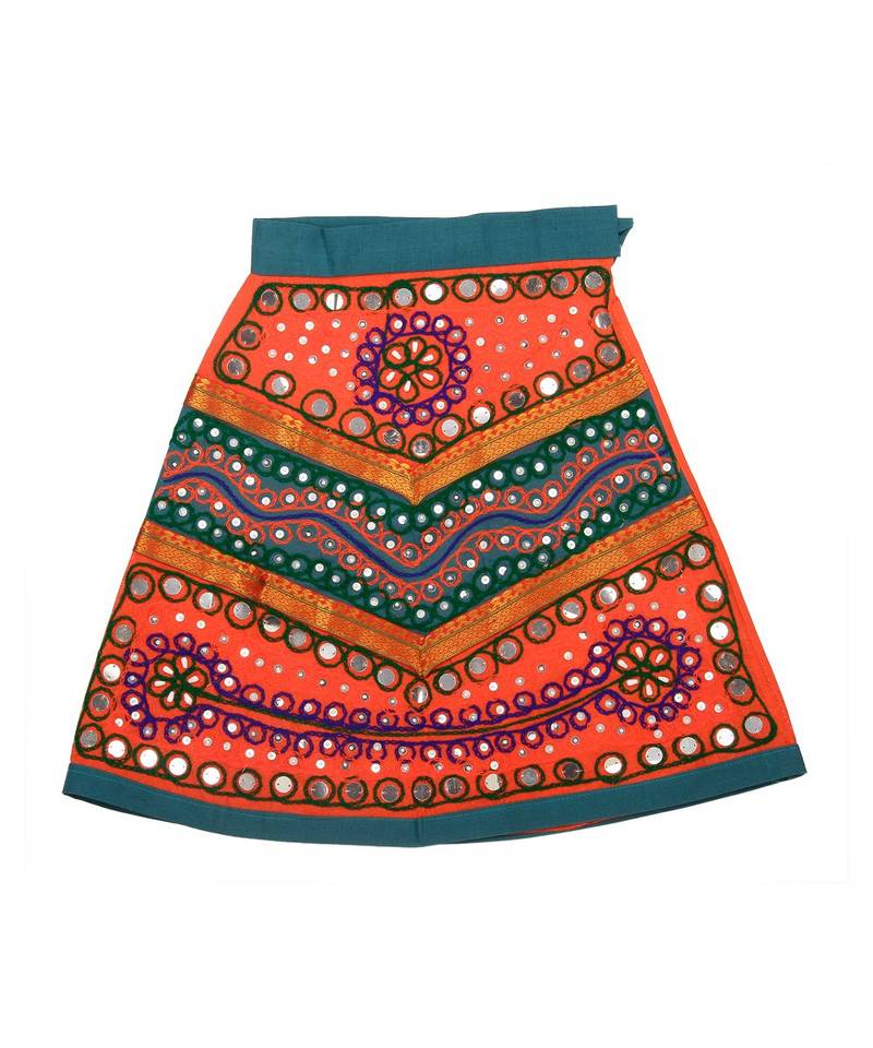 Orange/Blue Girls Chaniya Choli