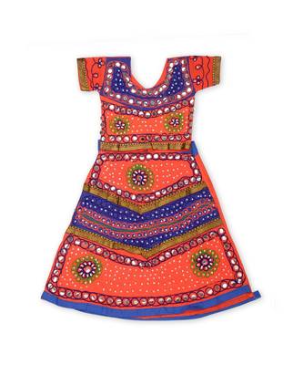 Orange/Royal Blue Girls Chaniya Choli 1