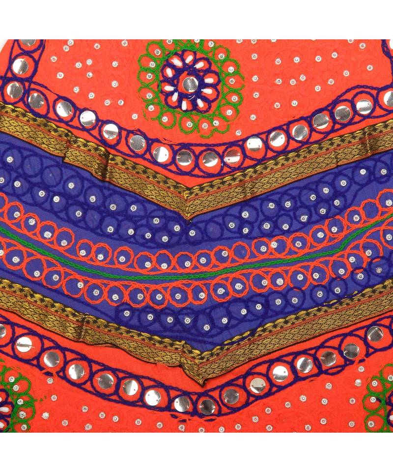 Orange/Royal Blue Girls Chaniya Choli
