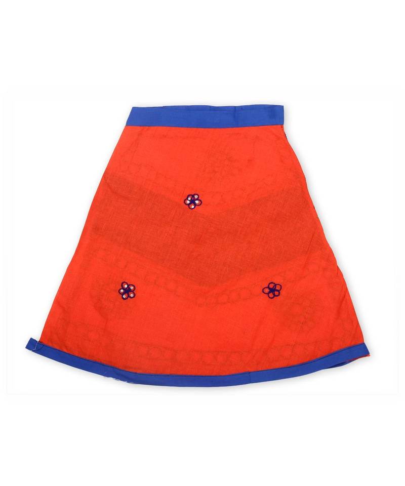 Orange/Royal Blue Girls Chaniya Choli