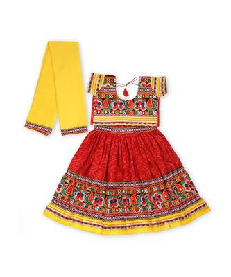 Yellow Bandhani Print Chaniya Choli 1