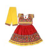 Yellow Bandhani Print Chaniya Choli