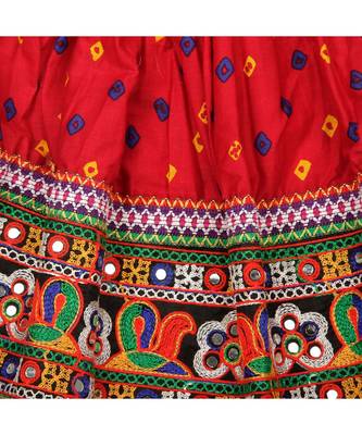 Red Bandhani Print Chaniya Choli 3