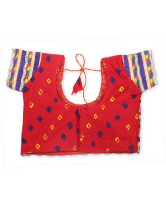 Red Bandhani Print Chaniya Choli 8