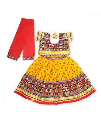 Yellow Bandhani Print Chaniya Choli 1