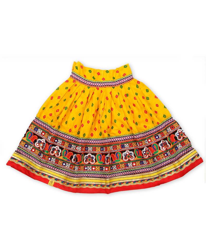 Yellow Bandhani Print Chaniya Choli