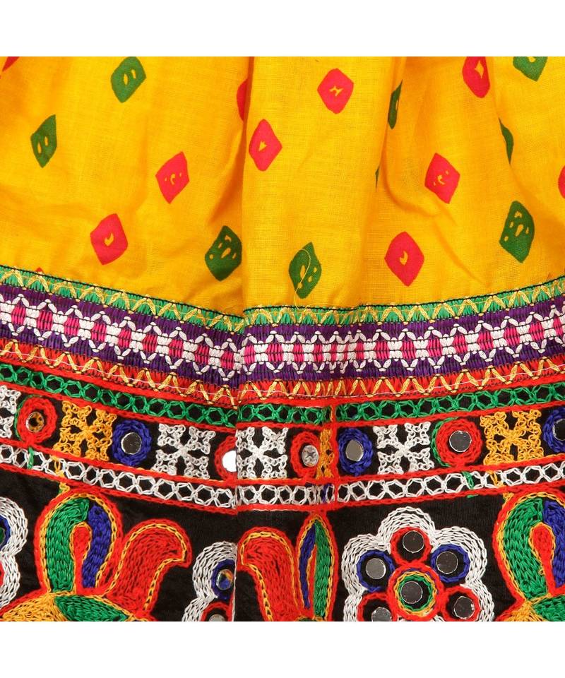 Yellow Bandhani Print Chaniya Choli