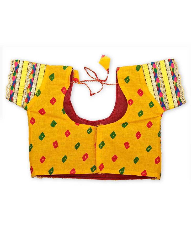 Yellow Bandhani Print Chaniya Choli