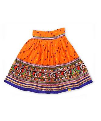 Orange Bandhani Print Chaniya Choli 3