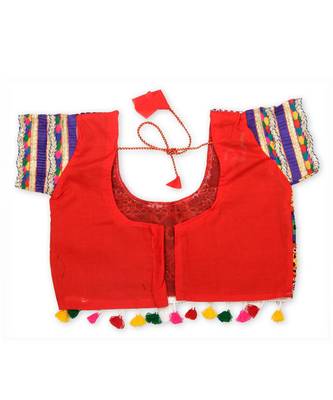 Red Kutchi Embroidery Chaniya Choli 6