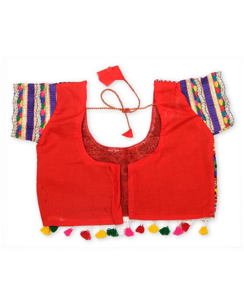 Red Kutchi Embroidery Chaniya Choli