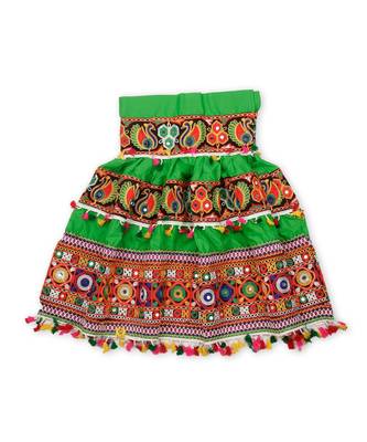 Green Kutchi Embroidery Chaniya Choli 2
