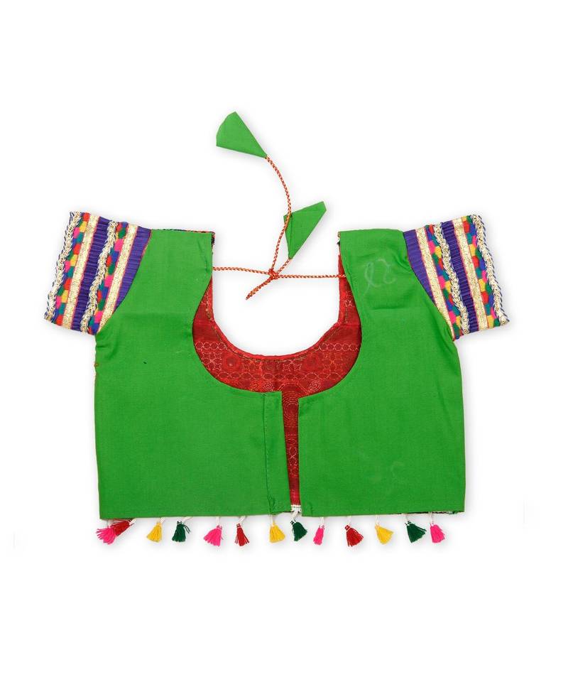 Green Kutchi Embroidery Chaniya Choli