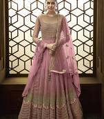 Pink Net Wedding Salwar Kameez