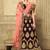 Dark Brown Heavy Embroidery Velvet Lehenga