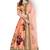 Peach Art Silk Floral Pearl Work Lehenga