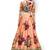 Peach Art Silk Floral Pearl Work Lehenga