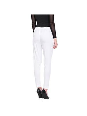 women slim fit white pencil trouser pant 4