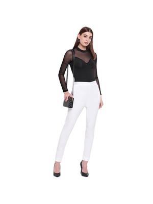 women slim fit white pencil trouser pant 5