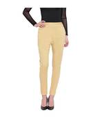 women slim fit skin colour pencil trouser pant