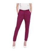 women slim fit wild berry crop blossom capri trouser pant