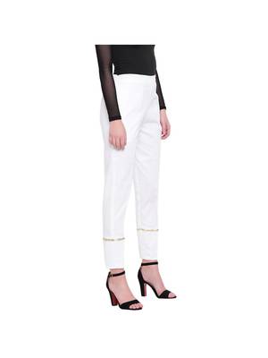 women regular fit white ethnic trouser pant 3
