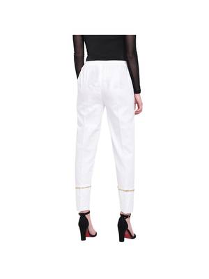 women regular fit white ethnic trouser pant 4