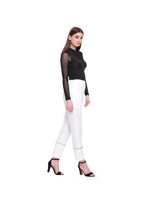 women regular fit white ethnic trouser pant 5
