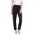 women regular fit black ethnic trouser pant