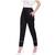 women regular fit black ethnic trouser pant