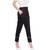 women regular fit black ethnic trouser pant
