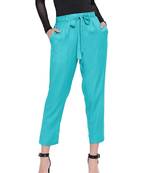 Women's Fashionable Stylish Sea Blue Trousers