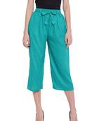 Women's Fashionable Stylish Sea Green Trousers